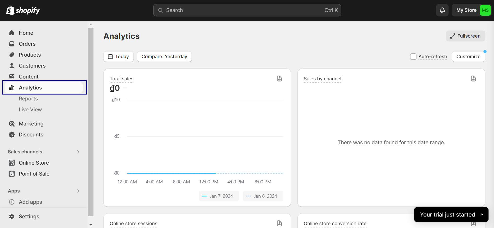 Shopify’s Basic Analytics Features